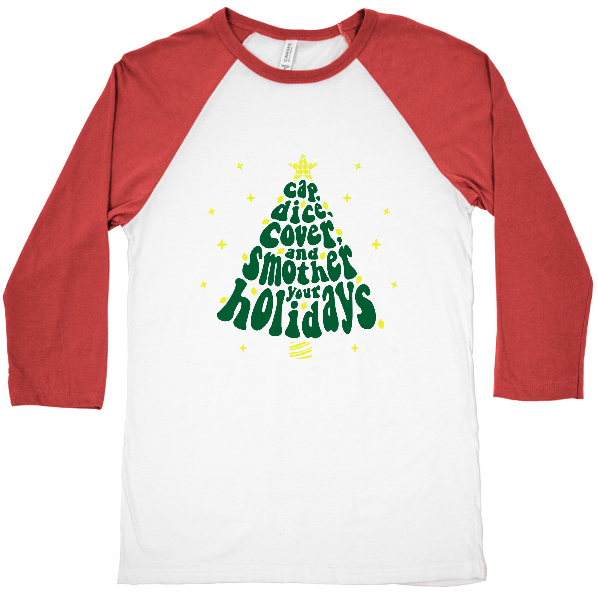 Waffle House Christmas Baseball Tee